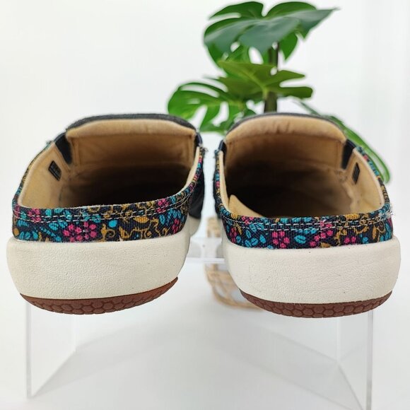 Spenco Women's Irongate Floral Gray Suede Flat Size 8D - Picture 3 of 8